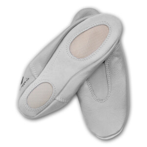 Gymnastikschuhe mit Gummipads silber Gr. 34