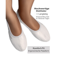 Ballerinas mit Ledersohle weiss Gr. 29
