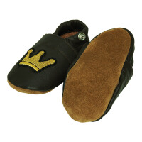 Lederpusche Krone braun Gr 25-26 XXl 2-3 Jahren