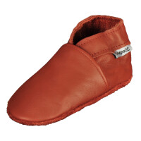 Lederpuschen Uni Nussbraun Gr 19-20 M 6-12 Monate