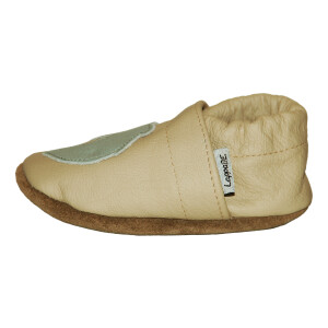 Lederpuschen Pferd beige Gr 22-23  L+  15-20 Monate