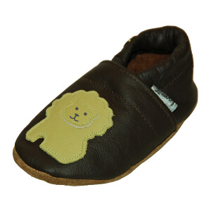 Lederpuschen Löwe braun Gr 20-21 M+  10-16 Monate