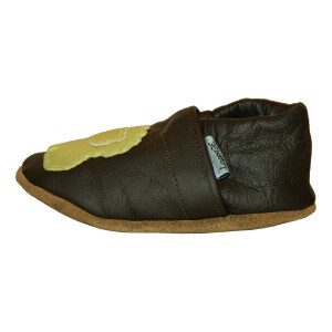 Lederpuschen Löwe braun Gr 20-21 M+  10-16 Monate