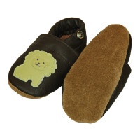 Lederpuschen Löwe braun Gr 20-21 M+  10-16 Monate