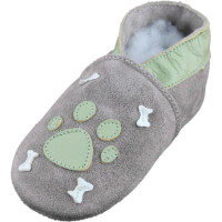 Puschen Rex beige-grün Wildleder Gr 23-24 XL 18-24 Monate