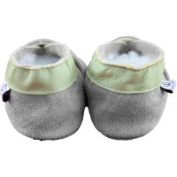 Puschen Rex beige-grün Wildleder Gr 23-24 XL 18-24 Monate