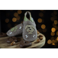 Puschen Rex beige-grün Wildleder Gr 23-24 XL 18-24 Monate