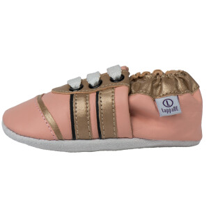 Lederpuschen Sport rosa gold Gr 23-24 XL 18-24 Monate