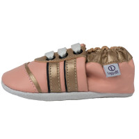 Lederpuschen Sport rosa gold Gr 23-24 XL 18-24 Monate