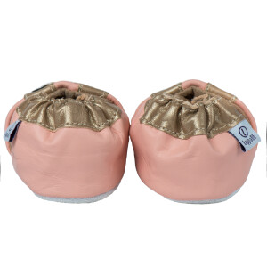 Lederpuschen Sport rosa gold Gr 25-26 XXL 2-3 Jahre
