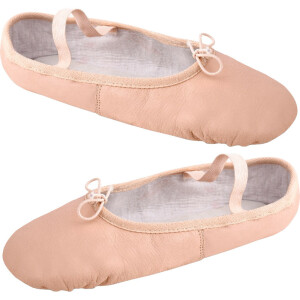 Ballettschuhe mit Ledersohle Beige-Aprikose Gr. 33