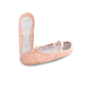Ballettschuhe mit Ledersohle Beige-Aprikose Gr. 33