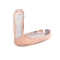 Ballettschuhe mit Ledersohle Beige-Aprikose Gr. 33